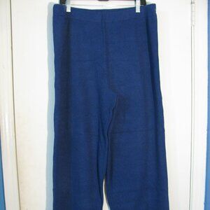Wynne Layers Blue Casual Knit Pant XL NWOT Thick Cozy Pants Elastic Waist